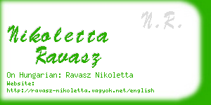 nikoletta ravasz business card